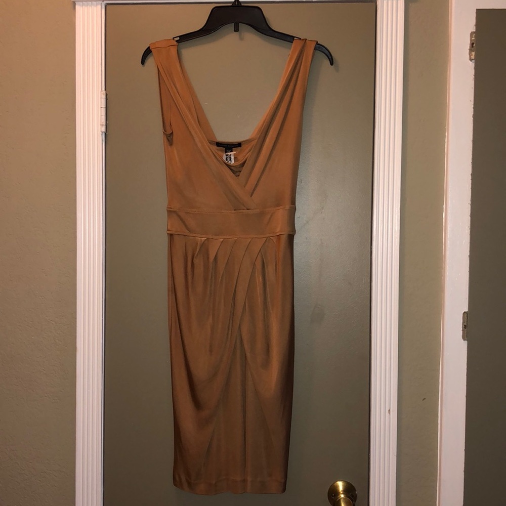 Banana Republic gold bodycon dress